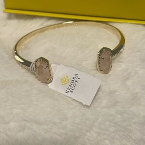 Kendra Scott Elton cuff bracelet rose quartz